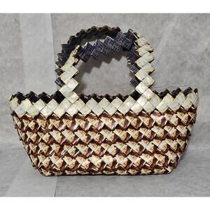 Authentic Y2K Candy Wrapper Tote Handmade w / BBJ Zipper Vintage Boho